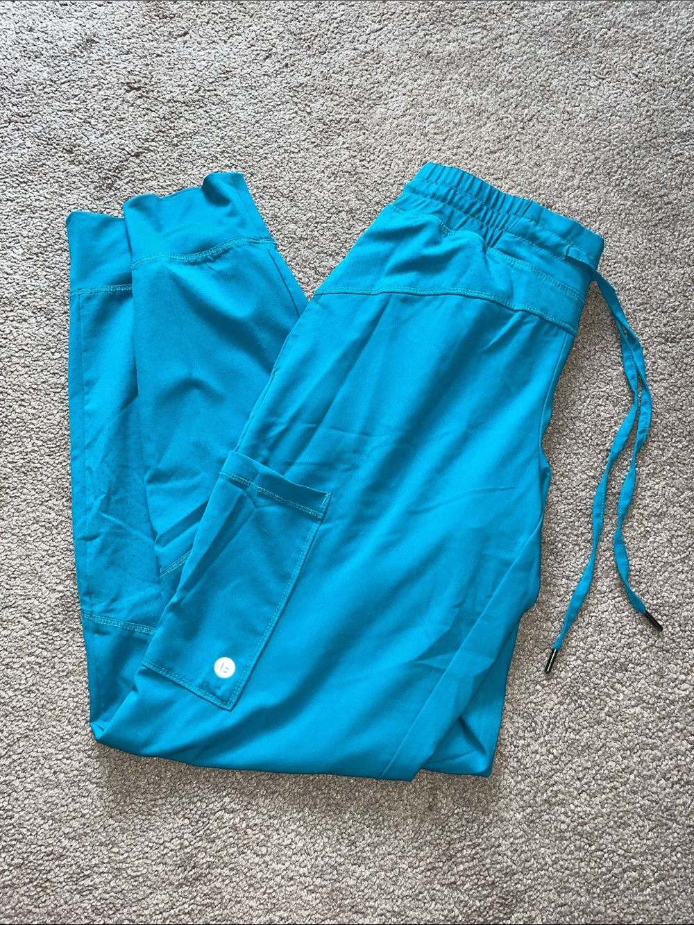 Women’s Teal Drawstring Cargo Pants